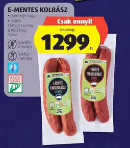 ALDI E-mentes kolbász ajánlat