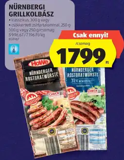 ALDI Nürnbergi grillkolbász ajánlat