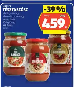 ALDI Tésztaszósz ajánlat