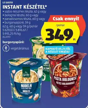 Le Gusto sajtos-tejszínes tészta