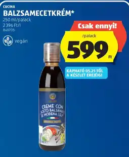 ALDI Cucina Balzsamecetkrém ajánlat