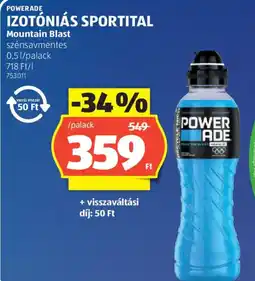 ALDI Powerade izotóniás sportital Mountain Blast ajánlat