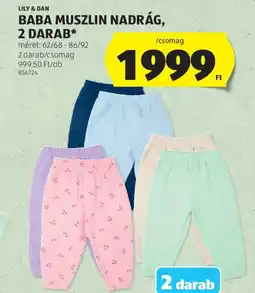 ALDI Baba muszlin nadrág ajánlat