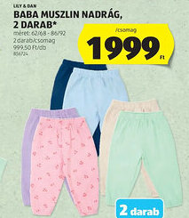ALDI Baba muszlin nadrág ajánlat