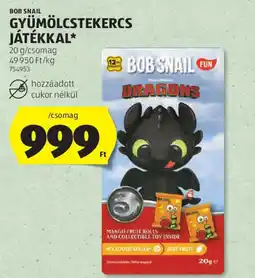 ALDI Bob Snail gyümölcstekercs játékkal ajánlat