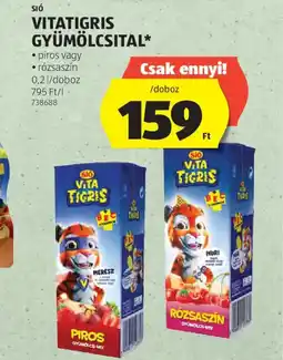 ALDI Sió Vitatigris gyümölcsital ajánlat