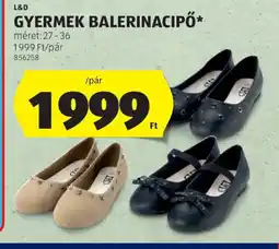ALDI Gyermek balerinacipő ajánlat