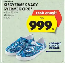 ALDI Kisgyermek vagy gyermek cipő ajánlat