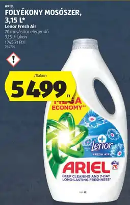 ALDI Ariel folyékony mosószer ajánlat