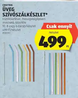 ALDI Crofton üveg szívószálkészlet ajánlat