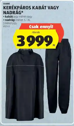 ALDI Crane kerékpáros kabát vagy nadrág ajánlat
