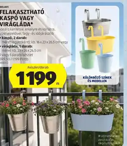 ALDI Felakasztható kaspó vagy virágláda ajánlat