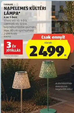 ALDI Napelemes kültéri lámpa ajánlat