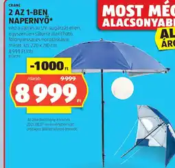 ALDI Crane 2 az 1-ben napernyő ajánlat