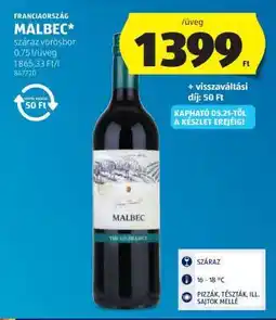 ALDI Malbec ajánlat