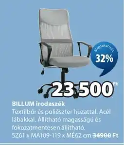 JYSK BILLUM irodaszék ajánlat