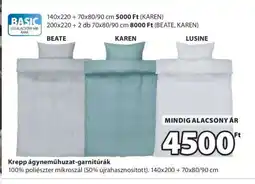 JYSK KREPP ÁGYNEMŰHUZAT-GARNITÚRÁK ajánlat