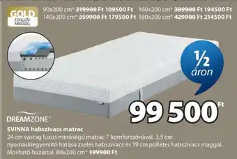 JYSK DREAMZONE SVINNA habszivacs matrac ajánlat