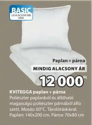 JYSK KVITEGGA paplan + párna ajánlat