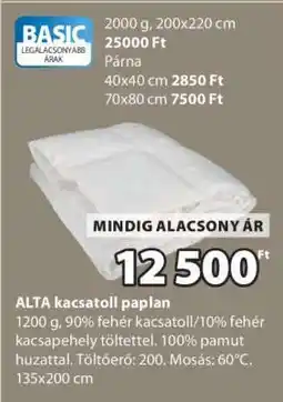 JYSK ALTA kacsatoll paplan ajánlat