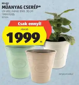 ALDI BELAVI MŰANYAG CSERÉP ajánlat