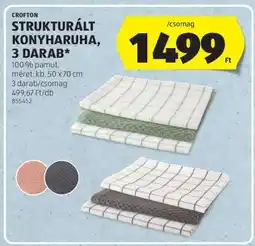 ALDI CROFTON STRUKTURÁLT KONYHARUHA, 3 DARAB ajánlat