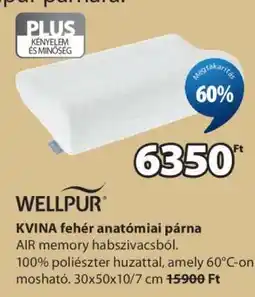 JYSK WELLPUR KVINA fehér anatómiai párna ajánlat