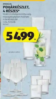 ALDI POHÁRKÉSZLET, 4 RÉSZES ajánlat