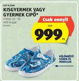 ALDI Lily & Dan Kisgyermek vagy Gyermek Cipő ajánlat