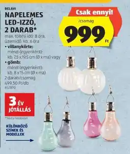 ALDI Napelemes LED-izzó, 2 darab ajánlat