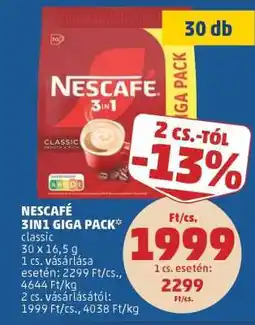 PENNY NESCAFÉ 3IN1 GIGA PACK ajánlat
