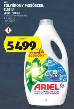 ALDI ARIEL FOLYÉKONY MOSÓSZER, 3,15 L ajánlat