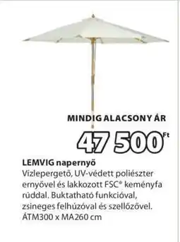 JYSK LEMVIG napernyő ajánlat
