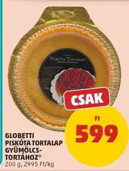 PENNY GLOBETTI PISKÓTA TORTALAP GYÜMÖLCS-TORTÁHOZ ajánlat