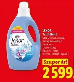 Lidl Lenor textilöblítő ajánlat