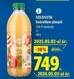 Lidl SOLEVITA ajánlat