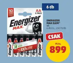 PENNY Energizer Max Elem ajánlat
