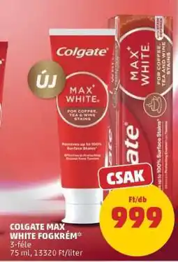 PENNY Colgate Max White Fogkrém ajánlat