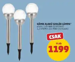 PENNY GÖMB ALAKÚ SZOLÁR LÁMPA ajánlat