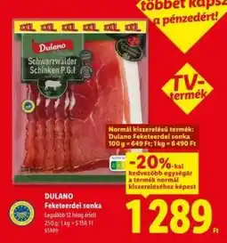 Lidl DULANO Feketeerdei sonka ajánlat