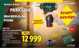 Lidl PARKSIDE Akkus fúró-csavarozó készlet ajánlat