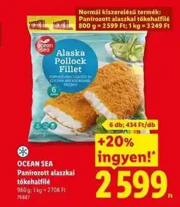 Lidl Ocean Sea Panírozott alaszkai tőkehalfilé ajánlat