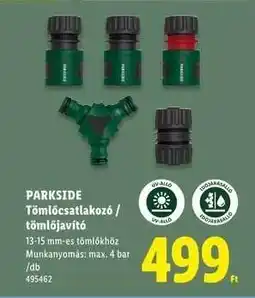 Lidl PARKSIDE Tömlőcsatlakozó / tömlőjavító ajánlat