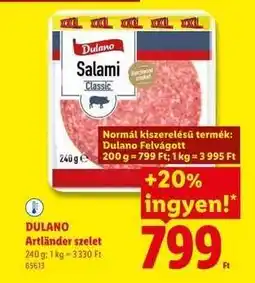 Lidl DULANO ajánlat
