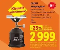Lidl CRIVIT Kempingfőző ajánlat