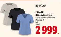 Lidl ESMARA Női lenvászon póló ajánlat