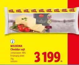 Lidl MILBONA Cheddar sajt ajánlat