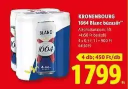 Lidl Kronenbourg 1664 Blanc Búzasör ajánlat