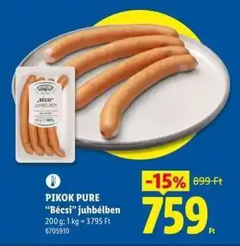 Lidl PIKOK PURE 'Bécsi'' juhbélben ajánlat