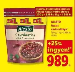Lidl ALESTO Aszalt vörös áfonya ajánlat